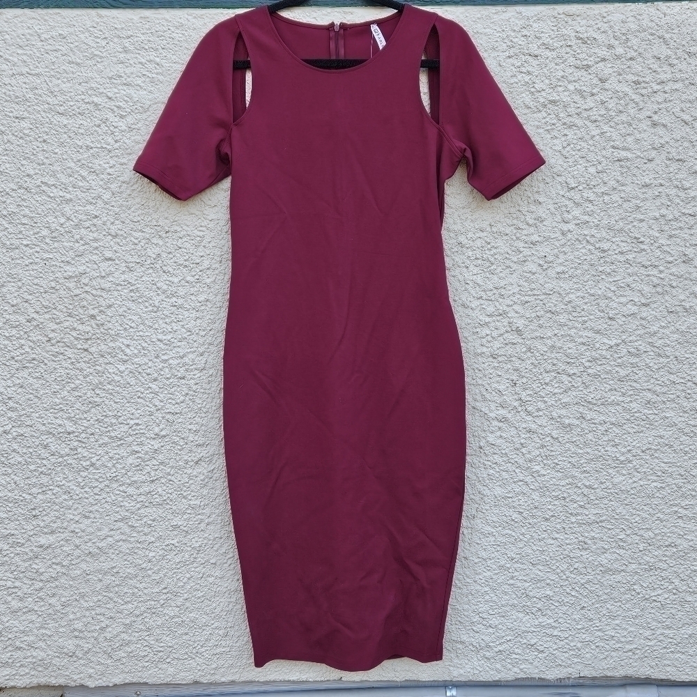 NWT Fabletics Eva midi dress in wine medium